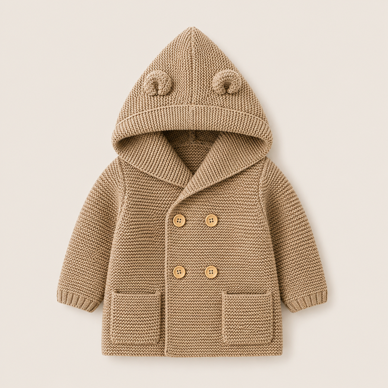 Knitted Teddybear Cardigan Coat