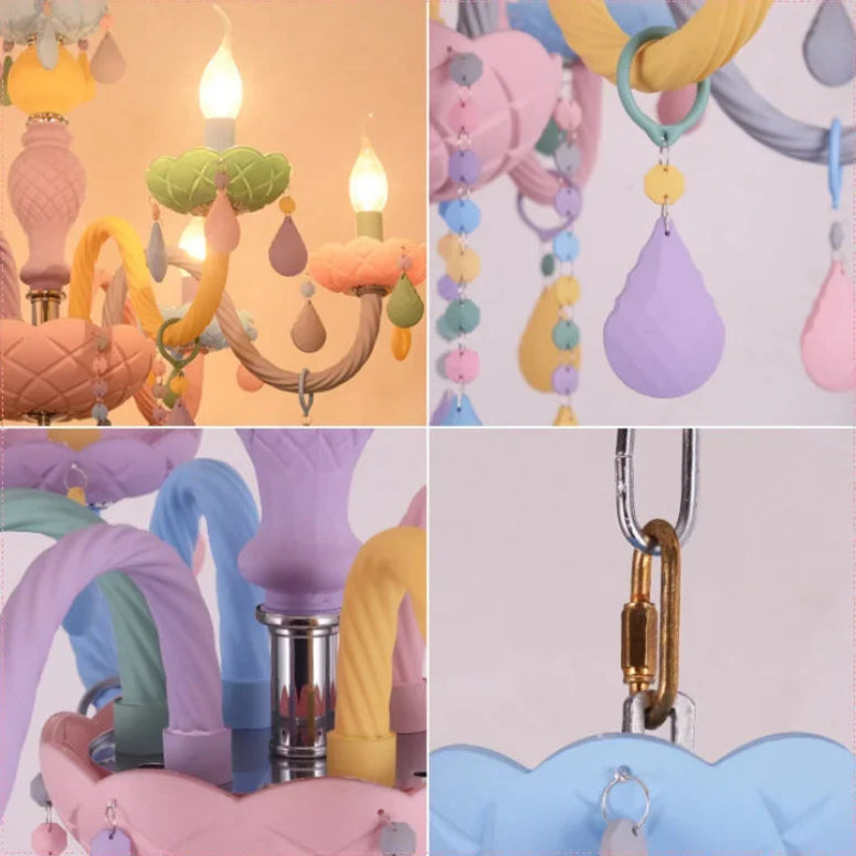 Rainbow Candle Chandelier