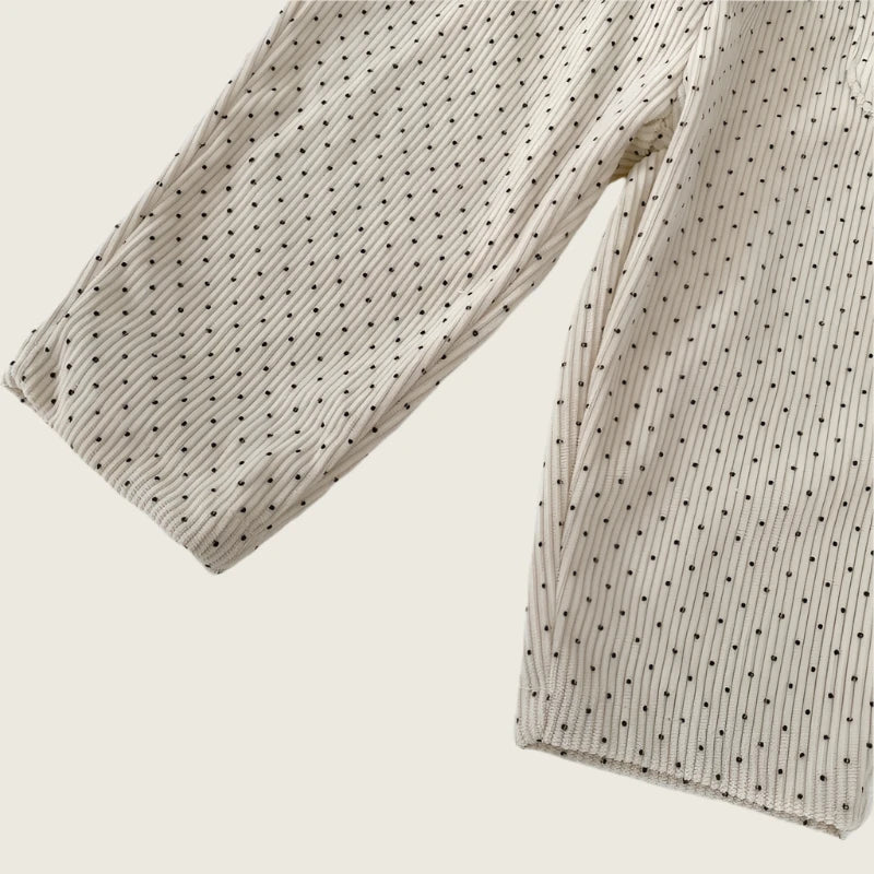 Autumn Polkadot Corduroy Trousers