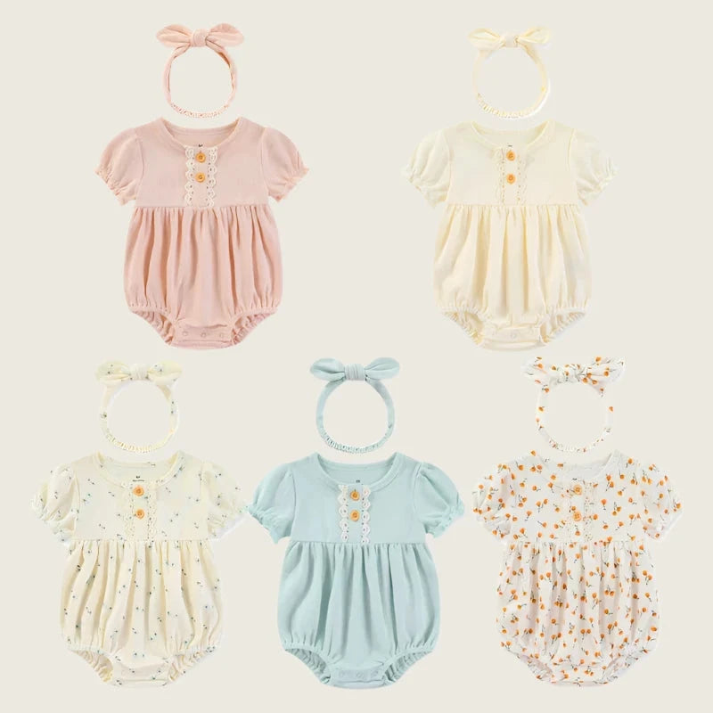 Cotton Cutie Romper and Headband Set