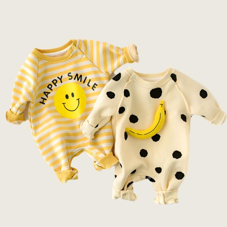 Polkadot Banana Baby Romper