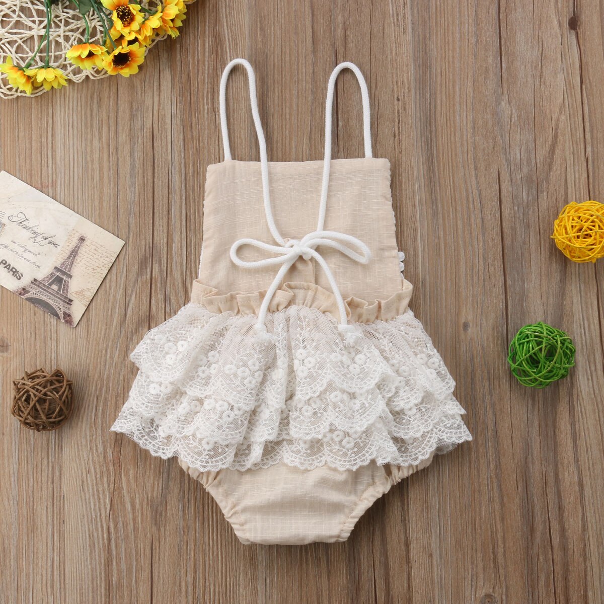 Floral Lace Sleeveless Romper