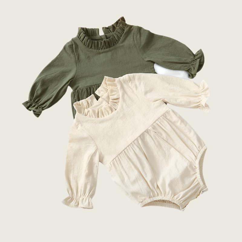 Isabella Ruffle Cotton Romper