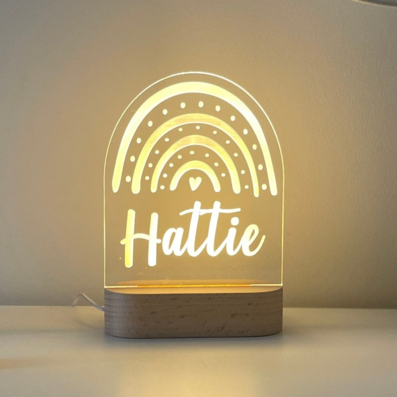 Rainbow Personalised Night Light