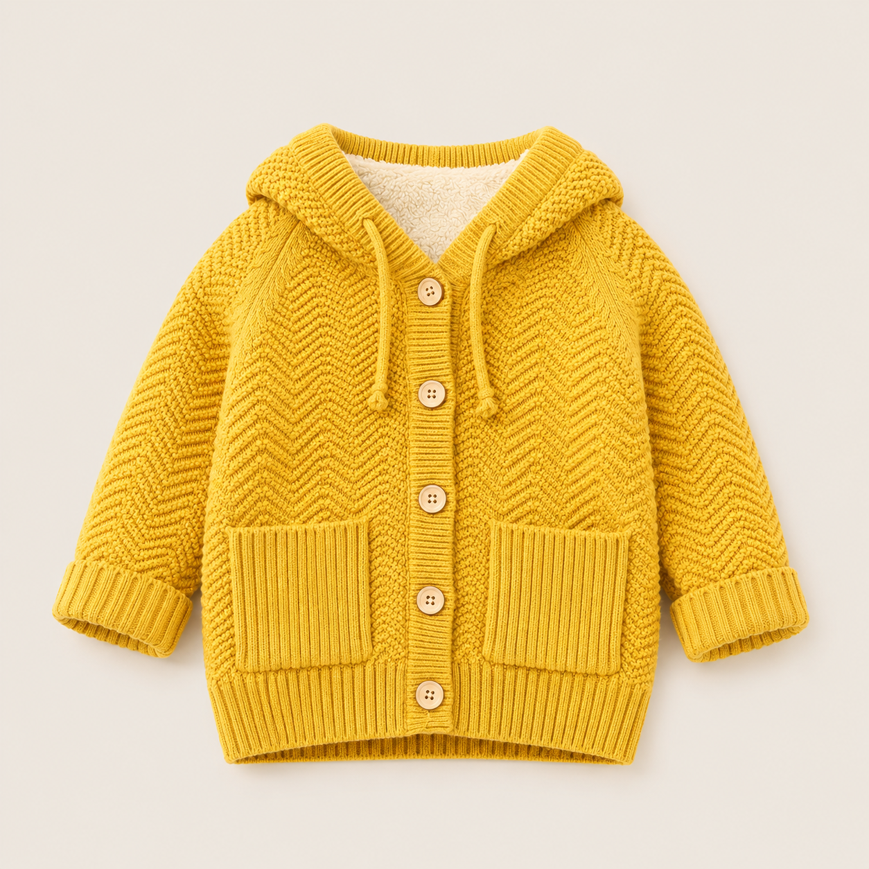 Cozy Fleece-Lined Hooded Cardigan