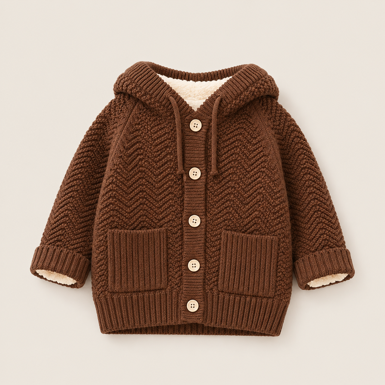 Cozy Fleece-Lined Hooded Cardigan