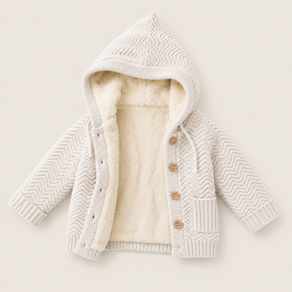 Cozy Fleece-Lined Hooded Cardigan