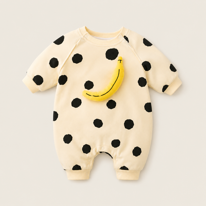 Polkadot Banana Baby Romper