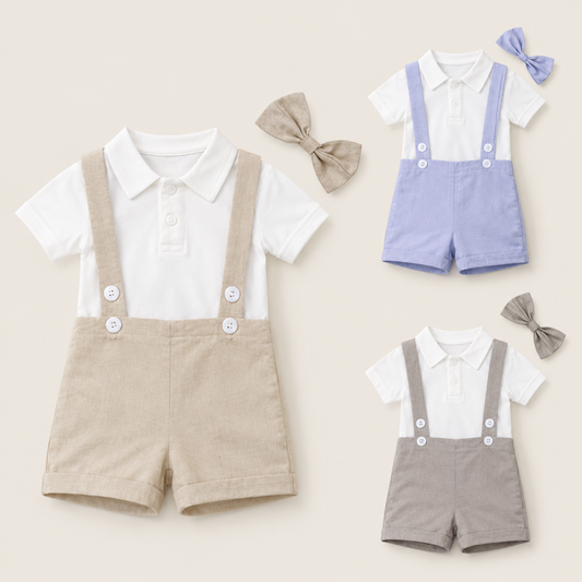 Benjamin Romper and Overall Set