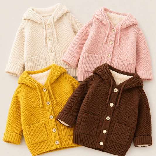 Cozy Fleece-Lined Hooded Cardigan
