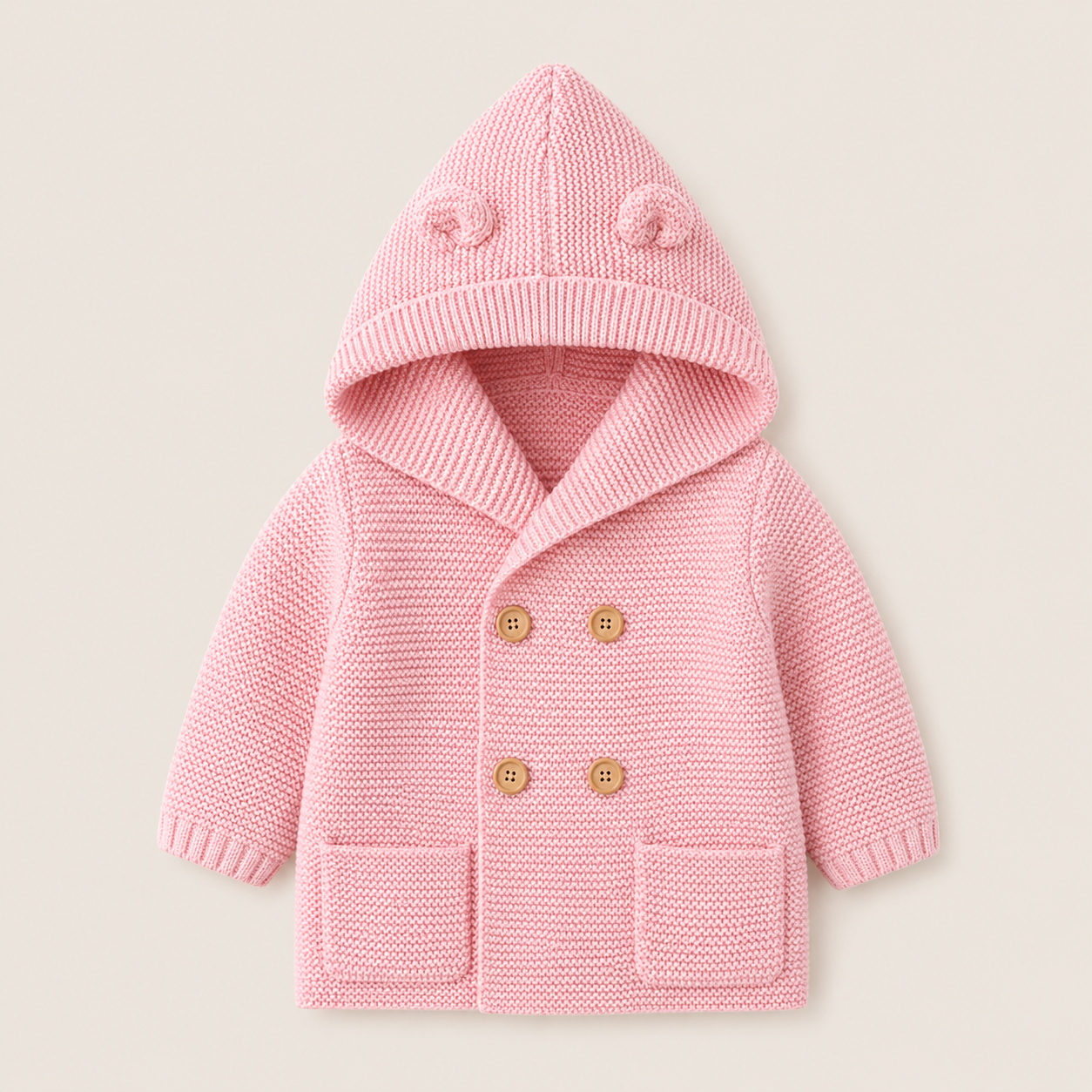 Knitted Teddybear Cardigan Coat