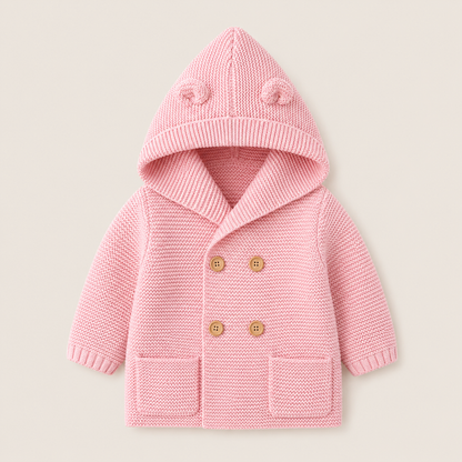 Knitted Teddybear Cardigan Coat