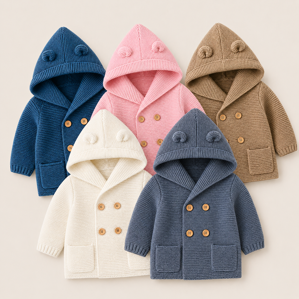 Knitted Teddybear Cardigan Coat