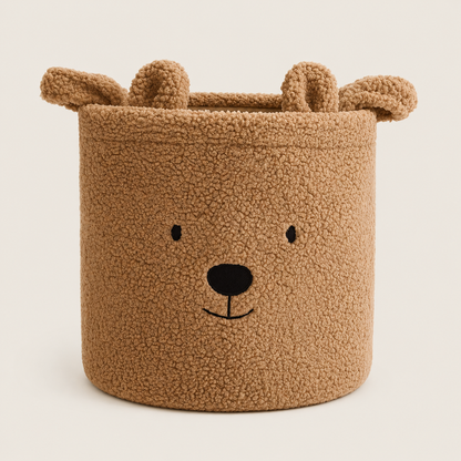 Boucle Bear Storage Basket