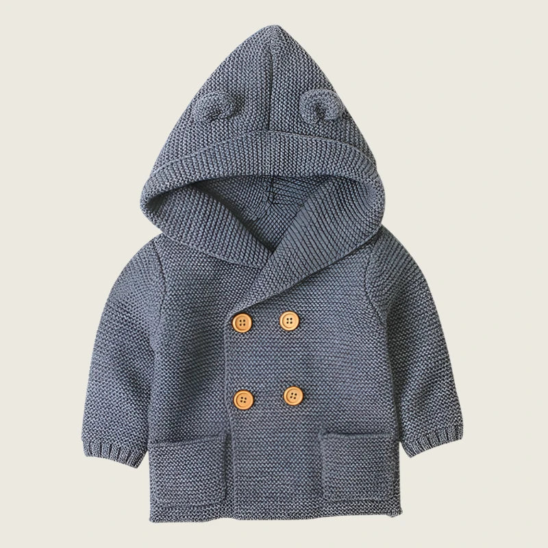 Knitted Teddybear Cardigan Coat