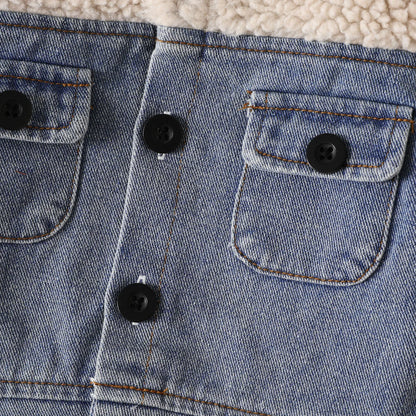 Casual Fleece Denim Jacket