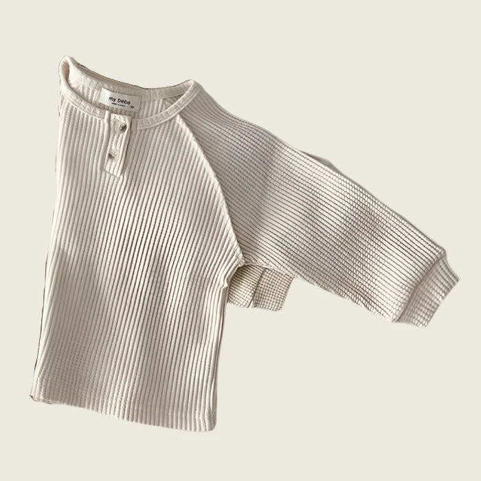 Waffle Cotton Long Sleeve T-Shirts