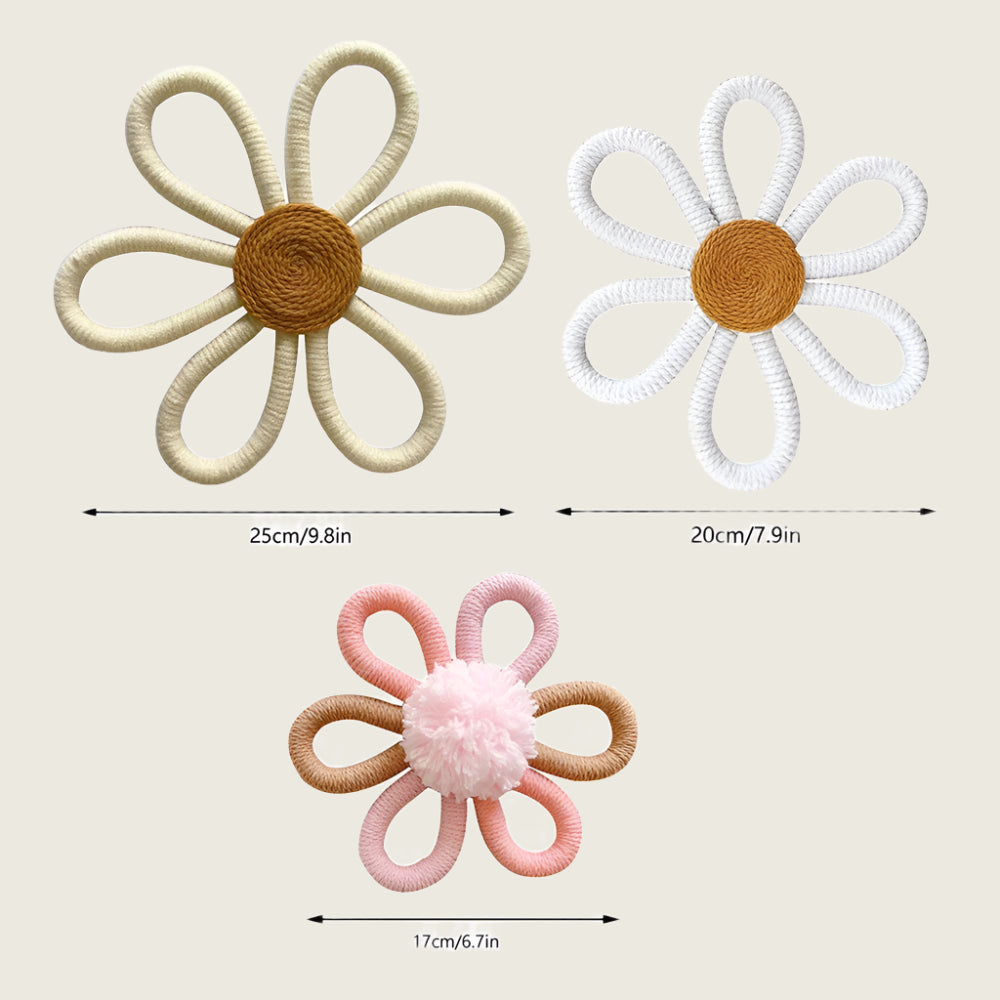 Boho Bloom and Flutter Woven Wall Decor