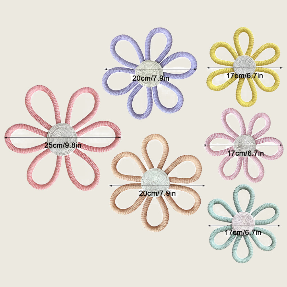 Boho Bloom and Flutter Woven Wall Decor