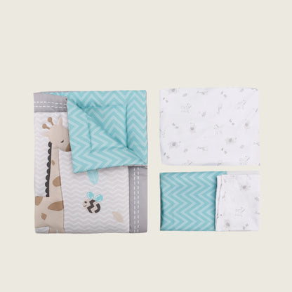 Safari Animals Baby Crib Set