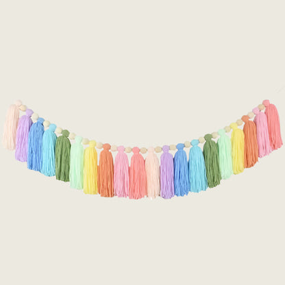 Pastel Rainbow Tassel Garland