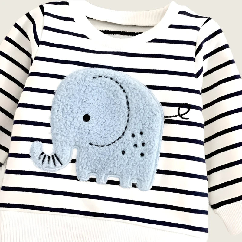 Elephant Striped Two-Piece Set