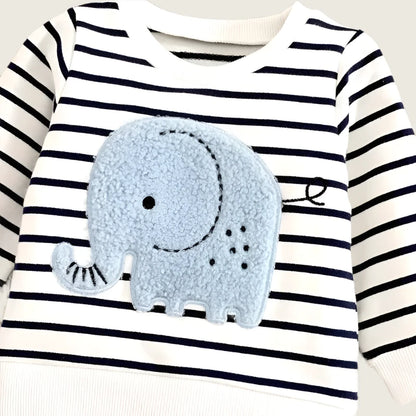 Elephant Striped Two-Piece Set