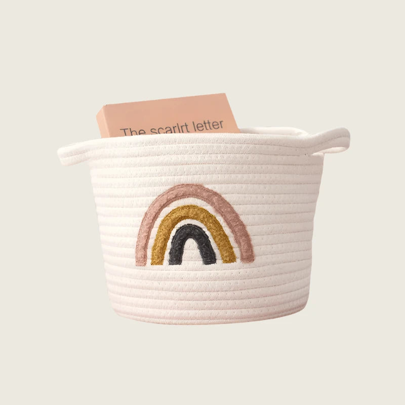 Rainbow Handwoven Storage Basket