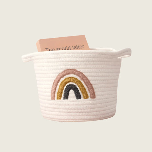 Rainbow Handwoven Storage Basket