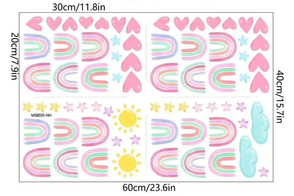 Rainbow Love Wall Stickers