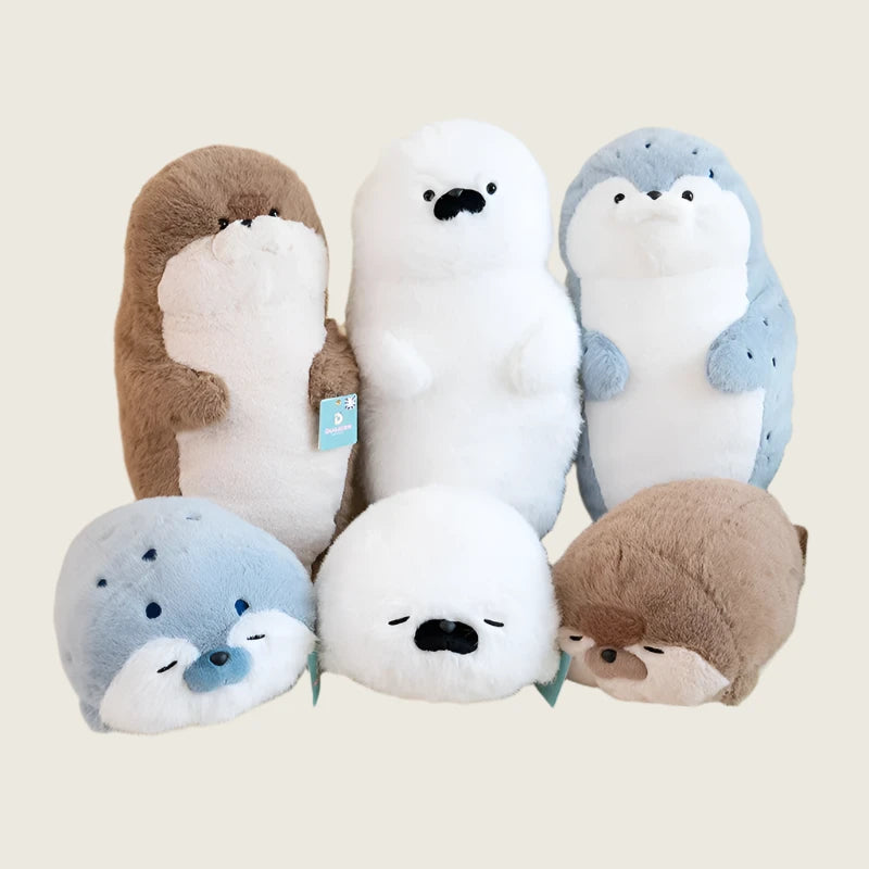 Mommy and Baby Seal Plush Toys
