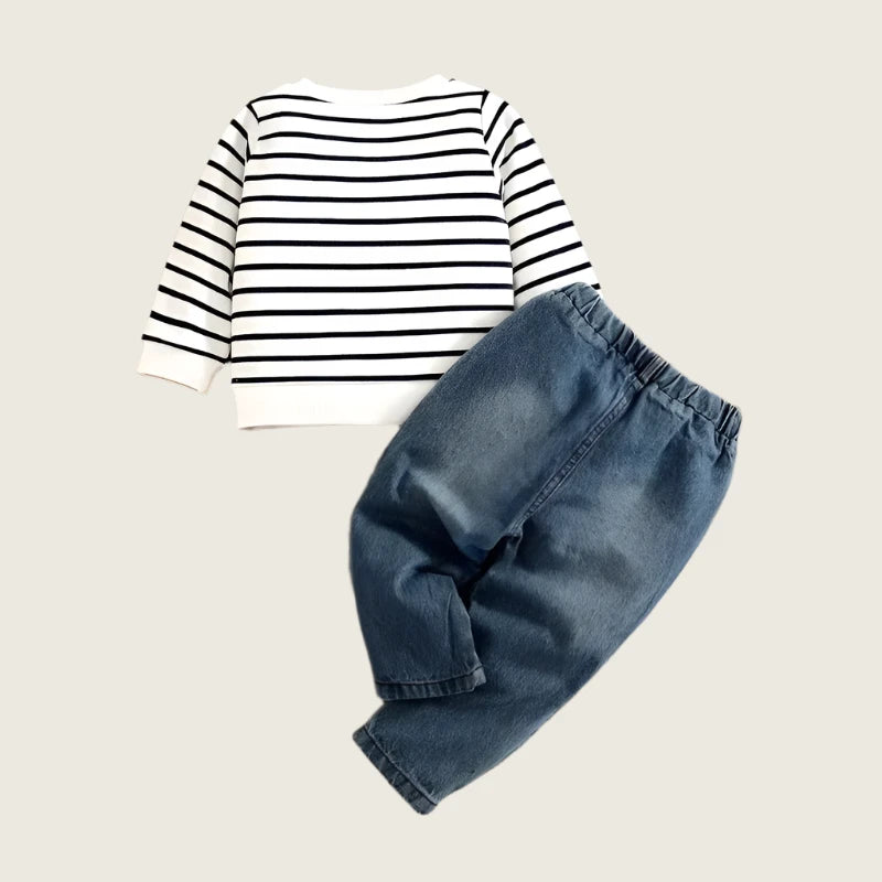 Elephant Striped Two-Piece Set