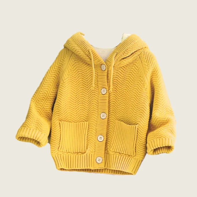 Cozy Fleece-Lined Hooded Cardigan