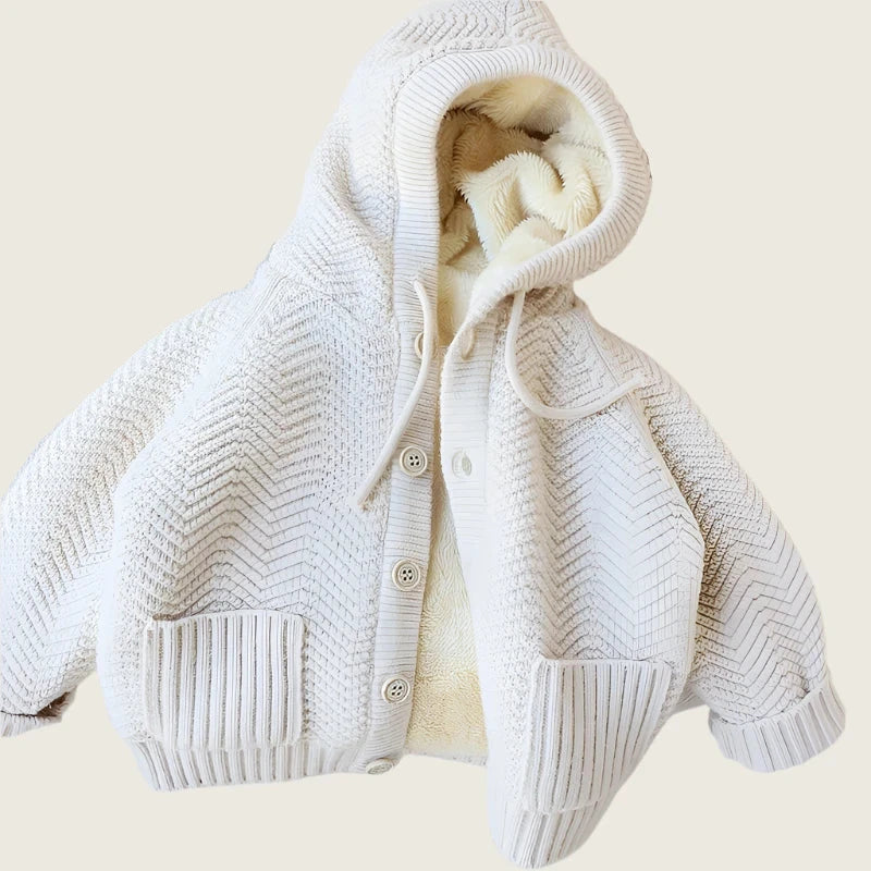 Cozy Fleece-Lined Hooded Cardigan