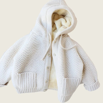Cozy Fleece-Lined Hooded Cardigan