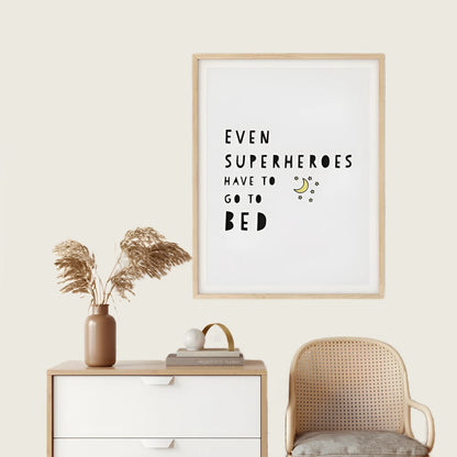 Superhero Bedtime Quote Poster