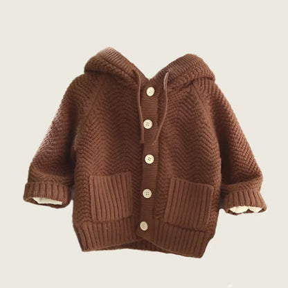 Cozy Fleece-Lined Hooded Cardigan