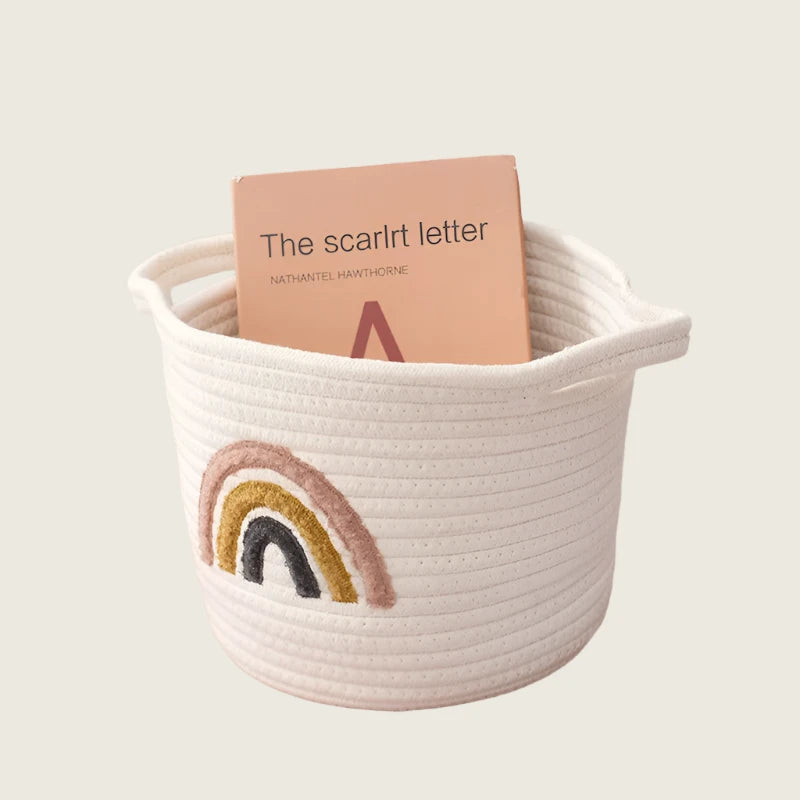 Rainbow Handwoven Storage Basket