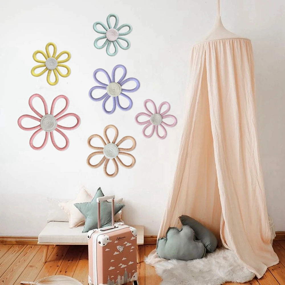 Boho Bloom and Flutter Woven Wall Decor