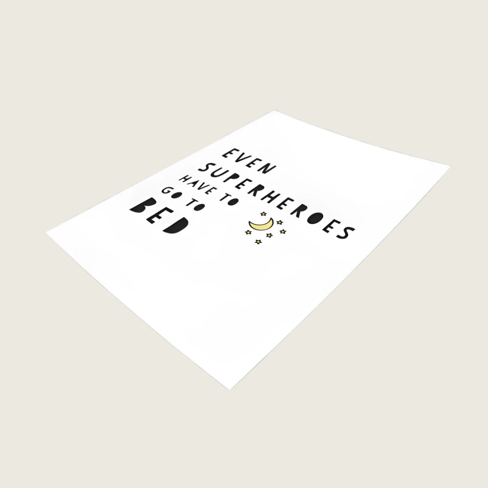 Superhero Bedtime Quote Poster