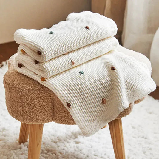 Rainbow Dreams Kintted Baby Blanket