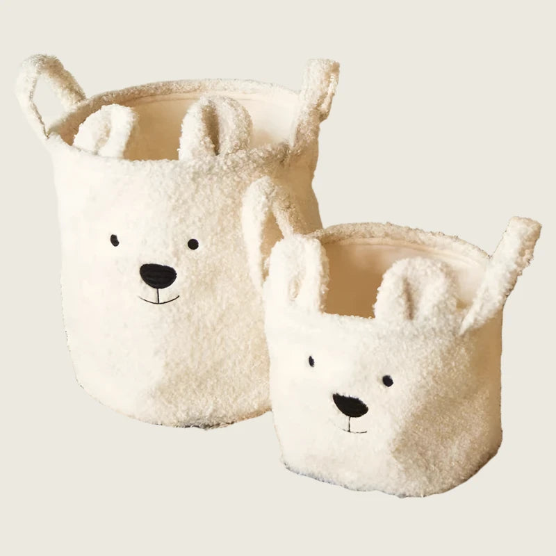 Boucle Bear Storage Basket