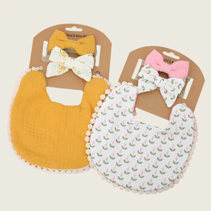 Baby Boho Bib and Headbands Set