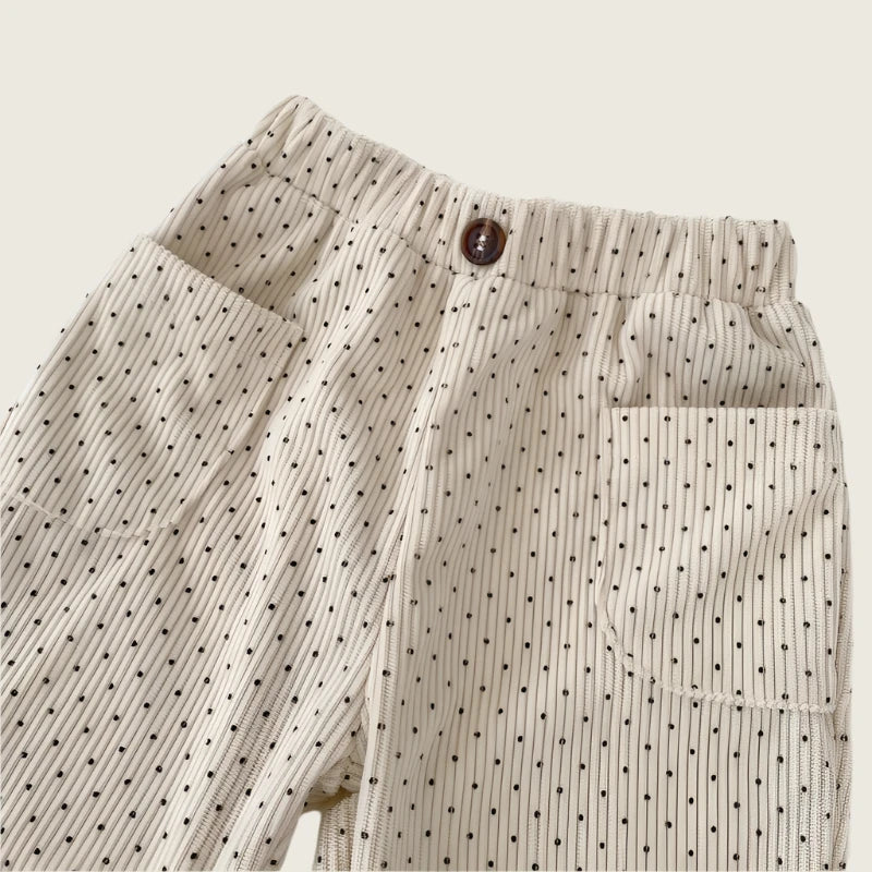 Autumn Polkadot Corduroy Trousers