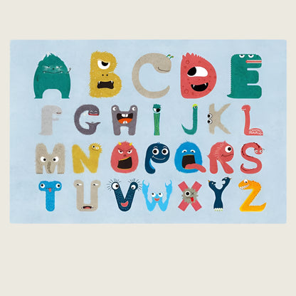 Alphabet Cartoon Themed Carpet