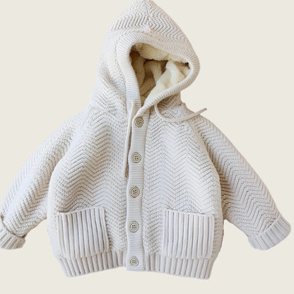 Cozy Fleece-Lined Hooded Cardigan