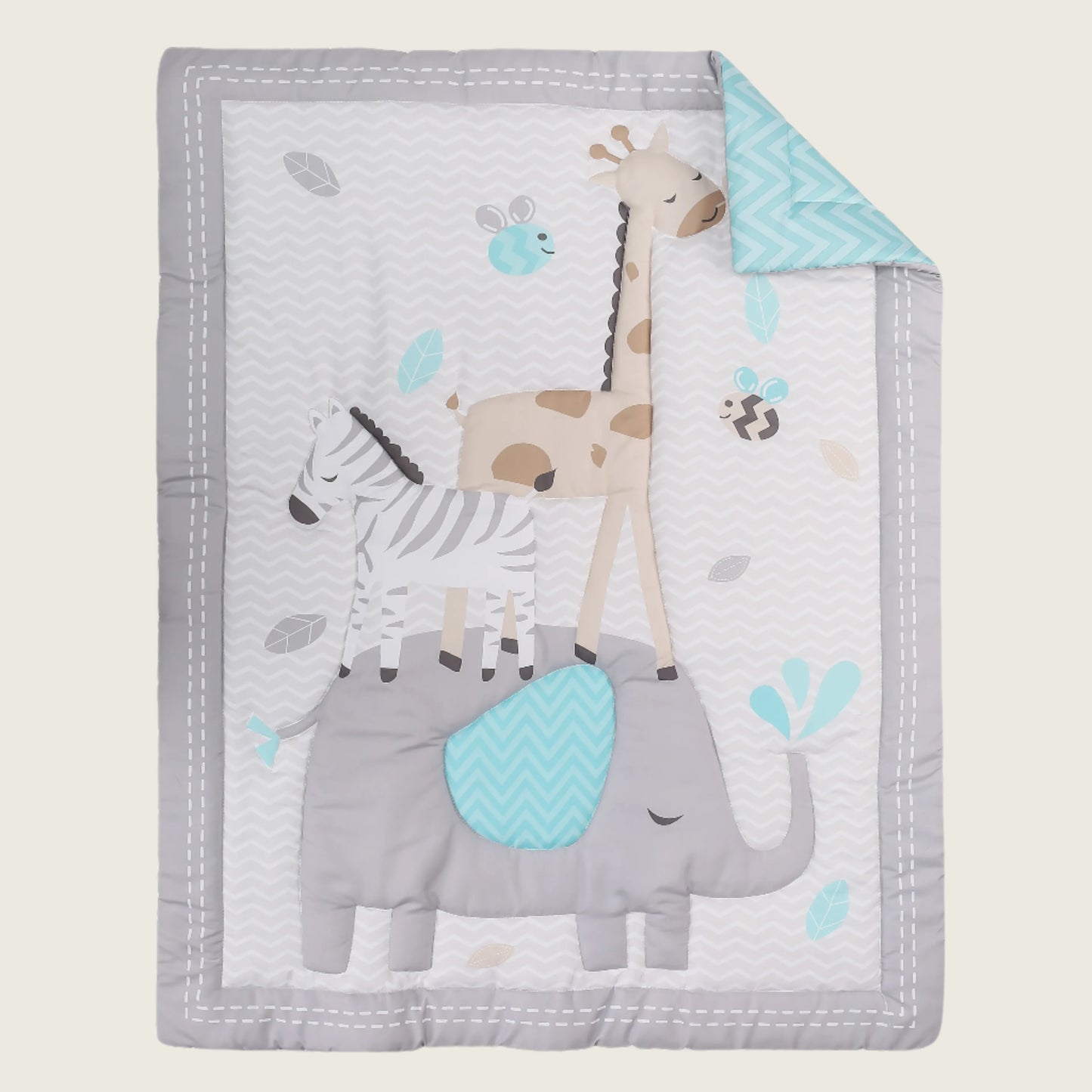 Safari Animals Baby Crib Set