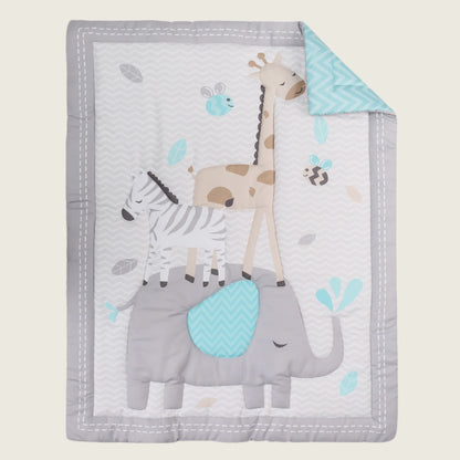 Safari Animals Baby Crib Set