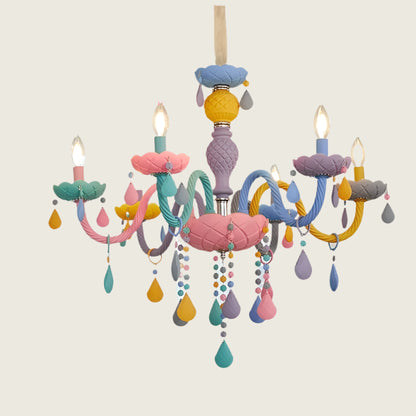 Rainbow Candle Chandelier