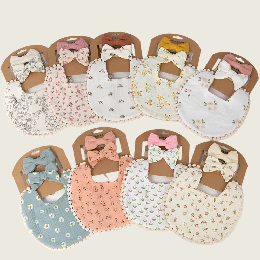 Baby Boho Bib and Headbands Set